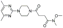 4-[4-(4,6-DIMETHYLPYRIMIDIN-2-YL)PIPERAZIN-1-YL]-N-METHOXY-N-METHYL-4-OXOBUTANAMIDE Struktur