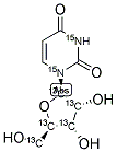 URIDINE (RIBOSE-13C5; U-15N2) Struktur