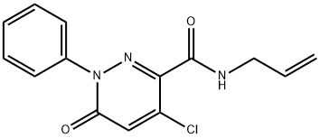 N-ALLYL-4-CHLORO-6-OXO-1-PHENYL-1,6-DIHYDRO-3-PYRIDAZINECARBOXAMIDE Struktur