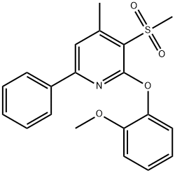 2-(2-METHOXYPHENOXY)-4-METHYL-3-(METHYLSULFONYL)-6-PHENYLPYRIDINE Struktur