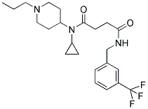 N-CYCLOPROPYL-4-OXO-N-(1-PROPYLPIPERIDIN-4-YL)-4-[(3-(TRIFLUOROMETHYL)BENZYL)AMINO]BUTANAMIDE Struktur