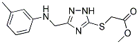 5-(CARBOMETHOXYMETHYLTHIO)-3-(M-TOLYLAMINOMETHYL)-1,2,4-TRIAZOLE Struktur