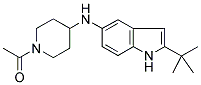 N-(1-ACETYLPIPERIDIN-4-YL)-2-TERT-BUTYL-(1H)-INDOLE-5-AMINE Struktur