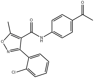 N-(4-ACETYLPHENYL)(3-(2-CHLOROPHENYL)-5-METHYLISOXAZOL-4-YL)FORMAMIDE Struktur