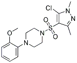 1-[(5-CHLORO-1,3-DIMETHYL-1H-PYRAZOL-4-YL)SULFONYL]-4-(2-METHOXYPHENYL)PIPERAZINE Struktur