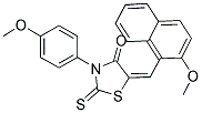 (5E)-5-[(2-METHOXY-1-NAPHTHYL)METHYLENE]-3-(4-METHOXYPHENYL)-2-THIOXO-1,3-THIAZOLIDIN-4-ONE Struktur