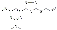 4-(5-ALLYLTHIO-4-METHYL-(4H)-1,2,4-TRIAZOL-3-YL)-N,N,N',N'-TETRAMETHYLPYRIMIDINE-2,6-DIAMINE Struktur