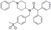 N-(1-BENZYLPIPERIDIN-4-YL)-2,2-DIPHENYL-N-[4-(METHYLSULPHONYL)BENZYL]ACETAMIDE Struktur