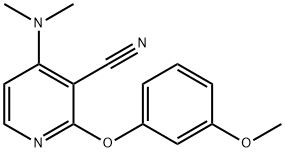 4-(DIMETHYLAMINO)-2-(3-METHOXYPHENOXY)NICOTINONITRILE Struktur