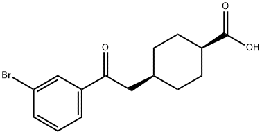 CIS-4-[2-(3-BROMOPHENYL)-2-OXOETHYL]CYCLOHEXANE-1-CARBOXYLIC ACID Struktur