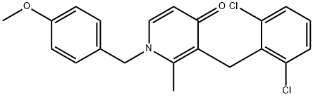 3-(2,6-DICHLOROBENZYL)-1-(4-METHOXYBENZYL)-2-METHYL-4(1H)-PYRIDINONE Struktur