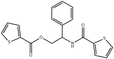 2-PHENYL-2-[(2-THIENYLCARBONYL)AMINO]ETHYL 2-THIOPHENECARBOXYLATE Struktur