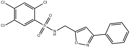 2,4,5-TRICHLORO-N-[(3-PHENYL-5-ISOXAZOLYL)METHYL]BENZENESULFONAMIDE Struktur