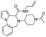 5-(1-ACETYLPIPERIDIN-4-YL)-N-ALLYL-5,6-DIHYDRO-(4H)-PYRROLO[1,2-A](1,4)BENZODIAZEPIN-4-CARBOXAMIDE Struktur