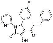 5-(4-FLUOROPHENYL)-3-HYDROXY-4-[(2E)-3-PHENYLPROP-2-ENOYL]-1-PYRIDIN-2-YL-1,5-DIHYDRO-2H-PYRROL-2-ONE Struktur