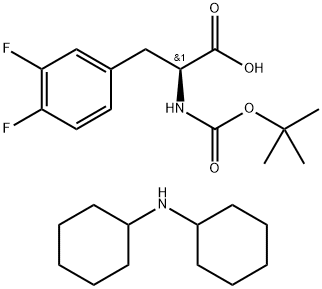 BOC-3,4-DIFLUORO-L-PHE-OH DCHA Struktur