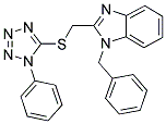 1-BENZYL-2-([(1-PHENYL-1H-TETRAZOL-5-YL)THIO]METHYL)-1H-BENZIMIDAZOLE Struktur