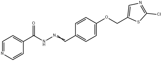 N'-((E)-(4-[(2-CHLORO-1,3-THIAZOL-5-YL)METHOXY]PHENYL)METHYLIDENE)ISONICOTINOHYDRAZIDE Struktur