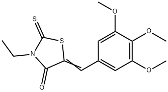 3-ETHYL-2-THIOXO-5-((3,4,5-TRIMETHOXYPHENYL)METHYLENE)-1,3-THIAZOLIDIN-4-ONE Struktur