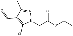 ETHYL 2-(5-CHLORO-4-FORMYL-3-METHYL-1H-PYRAZOL-1-YL)ACETATE Struktur