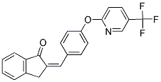 2-((4-(5-TRIFLUOROMETHYL-2-PYRIDYLOXY)PHENYL)METHYLENE)INDAN-1-ONE Struktur