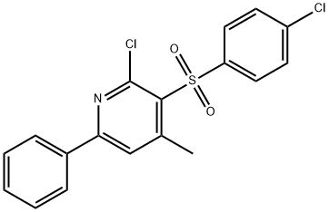 2-CHLORO-3-[(4-CHLOROPHENYL)SULFONYL]-4-METHYL-6-PHENYLPYRIDINE Struktur