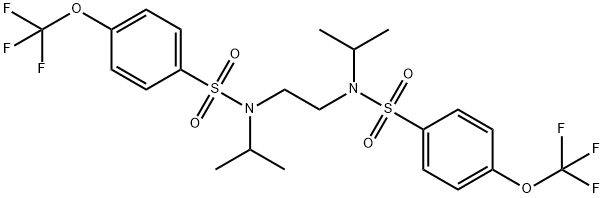 (ISOPROPYL)(2-((ISOPROPYL)((4-(TRIFLUOROMETHOXY)PHENYL)SULFONYL)AMINO)ETHYL)((4-(TRIFLUOROMETHOXY)PHENYL)SULFONYL)AMINE Struktur