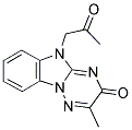 2-METHYL-5-(2-OXOPROPYL)[1,2,4]TRIAZINO[2,3-A]BENZIMIDAZOL-3(5H)-ONE Struktur