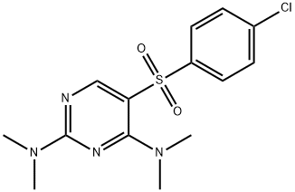 5-[(4-CHLOROPHENYL)SULFONYL]-N2,N2,N4,N4-TETRAMETHYL-2,4-PYRIMIDINEDIAMINE Struktur