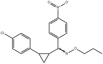 [2-(4-CHLOROPHENYL)CYCLOPROPYL](4-NITROPHENYL)METHANONE O-PROPYLOXIME Struktur