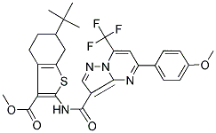 METHYL 6-TERT-BUTYL-2-(5-(4-METHOXYPHENYL)-7-(TRIFLUOROMETHYL)PYRAZOLO[1,5-A]PYRIMIDINE-3-CARBOXAMIDO)-4,5,6,7-TETRAHYDROBENZO[B]THIOPHENE-3-CARBOXYLATE Struktur