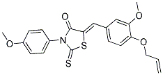 (5Z)-5-[4-(ALLYLOXY)-3-METHOXYBENZYLIDENE]-3-(4-METHOXYPHENYL)-2-THIOXO-1,3-THIAZOLIDIN-4-ONE Struktur