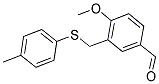 4-METHOXY-3-P-TOLYLSULFANYLMETHYLBENZALDEHYDE Struktur