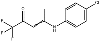 4-(4-CHLOROANILINO)-1,1,1-TRIFLUORO-3-PENTEN-2-ONE Struktur