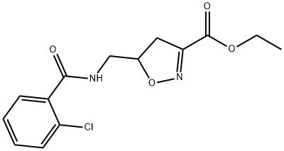 ETHYL 5-([(2-CHLOROBENZOYL)AMINO]METHYL)-4,5-DIHYDRO-3-ISOXAZOLECARBOXYLATE Struktur