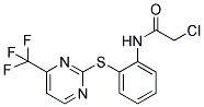 2-CHLORO-N-(2-([4-(TRIFLUOROMETHYL)PYRIMIDIN-2-YL]THIO)PHENYL)ACETAMIDE Struktur