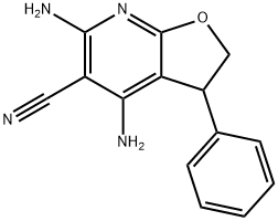 4,6-DIAMINO-3-PHENYL-2,3-DIHYDROFURO[2,3-B]PYRIDINE-5-CARBONITRILE Struktur