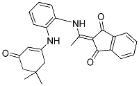 2-(1-(2-(5,5-DIMETHYL-3-OXOCYCLOHEX-1-ENYLAMINO)PHENYLAMINO)ETHYLIDENE)-2H-INDENE-1,3-DIONE Struktur