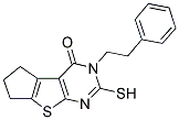 2-MERCAPTO-3-(2-PHENYLETHYL)-3,5,6,7-TETRAHYDRO-4H-CYCLOPENTA[4,5]THIENO[2,3-D]PYRIMIDIN-4-ONE Struktur