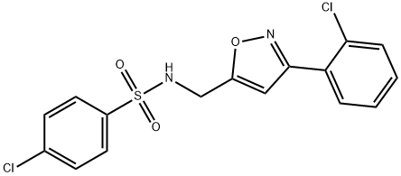 4-CHLORO-N-([3-(2-CHLOROPHENYL)-5-ISOXAZOLYL]METHYL)BENZENESULFONAMIDE Struktur