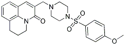 N-[(2,3-DIHYDRO-5-OXO-(1H,5H)-BENZO[IJ]QUINOLIZIN-6-YL)METHYL]-N'-[(4-METHOXYPHENYL)SULPHONYL]PIPERAZINE Struktur