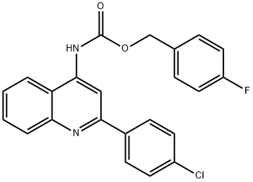 4-FLUOROBENZYL N-[2-(4-CHLOROPHENYL)-4-QUINOLINYL]CARBAMATE Struktur