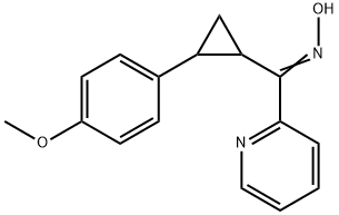 [2-(4-METHOXYPHENYL)CYCLOPROPYL](2-PYRIDINYL)METHANONE OXIME Struktur