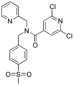 2,6-DICHLORO-N-[4-(METHYLSULPHONYL)BENZYL]-N-[(PYRIDIN-2-YL)METHYL]PYRIDINE-4-CARBOXAMIDE Struktur