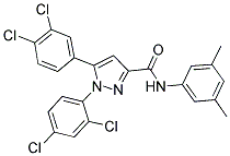 1-(2,4-DICHLOROPHENYL)-5-(3,4-DICHLOROPHENYL)-N-(3,5-DIMETHYLPHENYL)-1H-PYRAZOLE-3-CARBOXAMIDE Struktur