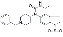 N-(1-BENZYLPIPERIDIN-4-YL)-N-(2,3-DIHYDRO-1-(METHYLSULPHONYL)-(1H)-INDOL-5-YL)-N'-ETHYLUREA Struktur