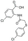 4-CHLORO-2-(([(4-CHLOROPHENYL)THIO]ACETYL)AMINO)BENZOIC ACID Struktur