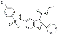 ETHYL 5-{[(4-CHLOROPHENYL)SULFONYL]AMINO}-2-PHENYL-1-BENZOFURAN-3-CARBOXYLATE Struktur