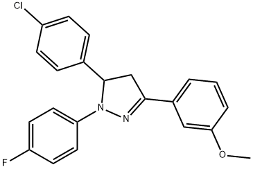 3-[5-(4-CHLOROPHENYL)-1-(4-FLUOROPHENYL)-4,5-DIHYDRO-1H-PYRAZOL-3-YL]PHENYL METHYL ETHER Struktur