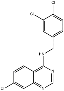 7-CHLORO-N-(3,4-DICHLOROBENZYL)-4-QUINAZOLINAMINE Struktur